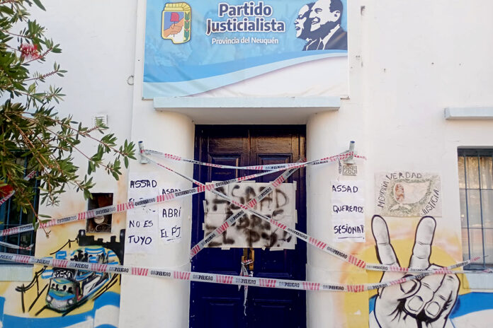 Frente de local PJ Neuquén